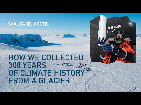 The ice drilling operation at Holtedahlfonna glacier secured 3 x 75 meters deep ice core samples