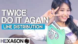 Twice - Do it Again Line Distribution (Color Coded)