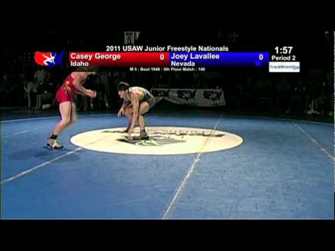 Junior Freestye 5th 140 - Joey LaVallee (NV) vs. Casey George (ID)