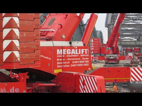 Soeren66 - Tandemhub TEREX AC 500-2 und LIEBHERR LTM 1350-6.1 heben Stahlträger