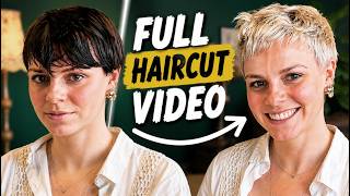 Full Pixie Haircut & Blonde Transformation | Start to Finish