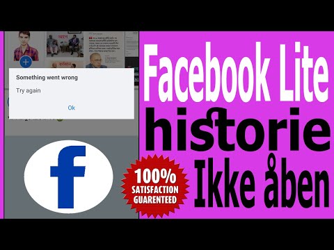 Ret Facebook Lite-historien åbner ikke | Noget gik galt, prøv igen