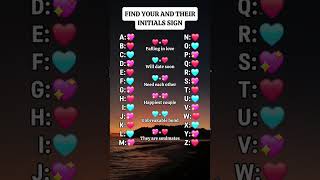 Find your and their initials sign #shorts #initials #youtubeshorts