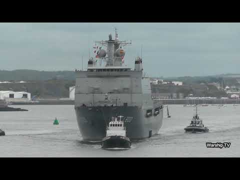 ROYAL NETHERLANDS NAVY HNLMS ROTTERDAM L800 ENTERS DEVONPORT AT DEVILS POINT - 26th June 2020 wve