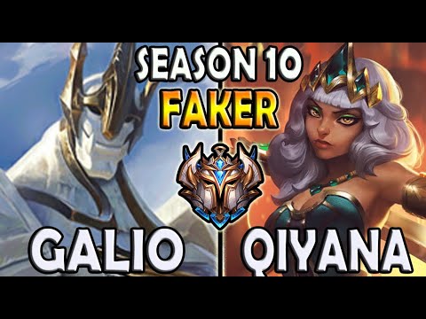 T1 Faker GALIO MID vs QIYANA - Patch 10.16 Ranked Korea ✔️