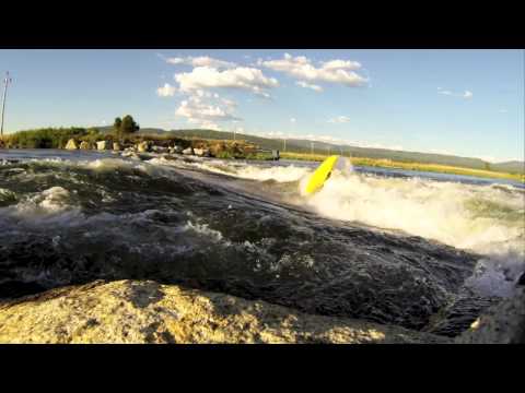 Eric Jackson Tests New Rock Star Kayak at the worlds most amazing Kelly's Whitewater Park