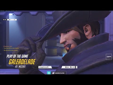 POTG! MCCREE BUFF! GALE #1 MCCREE GAMEPLAY OVERWATCH SEASON 25 TOP 500