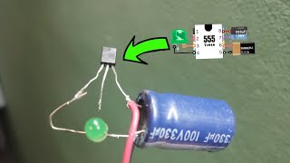 LED Flasher Circuit Using BC547 | The Simplest
