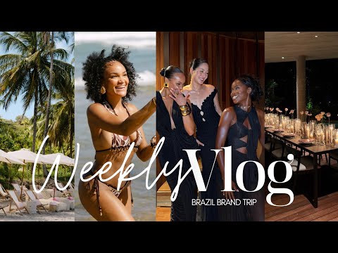 weekly vlog | hello brazil + brand trip tea + ziplining + 1st class flight & more! allyiahsface vlog
