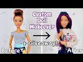 Custom Barbie Doll Makeover Transformation Giveaway Hair Reroot Repaint Pierced Ears