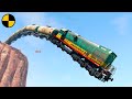 Trains Vs Cliff BeamNG Drive