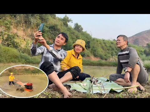 TU's wife helps him plow the fields, and the whole family happily grills fish together