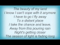 Dionysus - Pouring Rain Lyrics