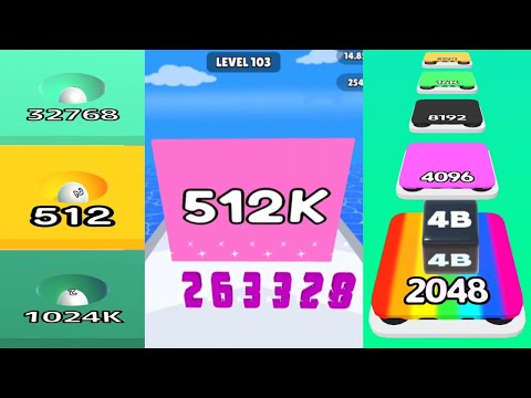 Merge Master Number Run 2048 vs Ball Run Infinity vs Jelly Race Number Game- Max Level Gameplay 👌 😎