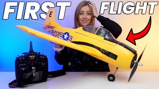 HER FIRST FLIGHT! E-Flite T-28 Trojan (will it survive...)