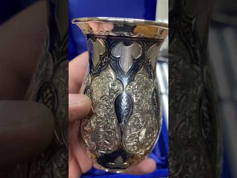 Серебряный стакан уникальной формы  «Эксклюзив», 200 мл, ст081