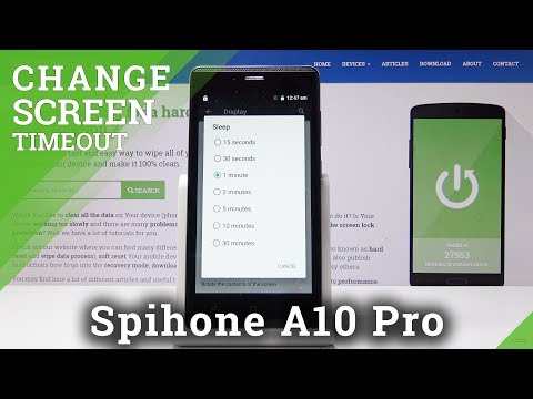 How to Change Screen Timeout in Spiphone A10 Pro - Display Settings