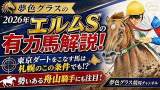 【有力馬解説】2026エルムステークス！意外と東京ダート得意な馬でも戦える直線短い札幌の理由は？ウェイワードアクト鞍上の舟山騎手にも注目！