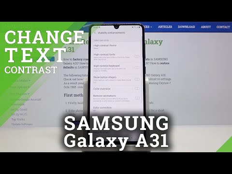 How to Activate High Contrast in SAMSUNG Galaxy A31 – Turn On / Off High Contrast