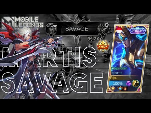 MARTIS SAVAGE! TOP GLOBAL MARTIS SUPREME INDONESIA! GAMEPLAY MARTIS 3000 MATCH - Mobile Legends