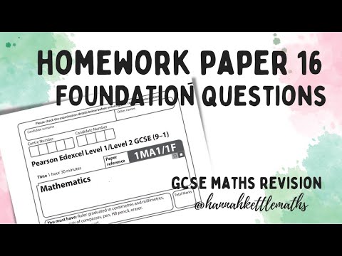 Half Past Paper - Week 16 - Foundation (Calculator) Edexcel GCSE Maths - Maths Revision