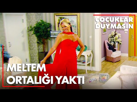 Meltem iddialı kırmızı elbisesi - Çocuklar Duymasın