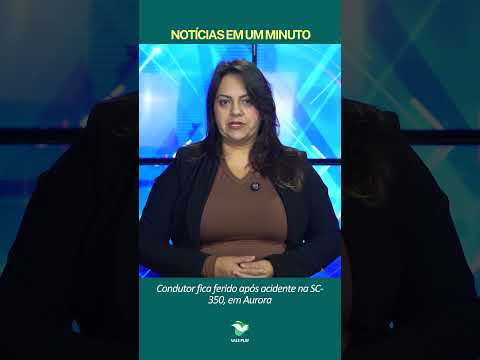Aurora: Jovem de 20 anos é hospitalizado após saída de pista na rodovia SC-350