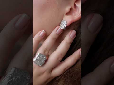 Комплект Sassi из серебра 925 с покрытием белым родием