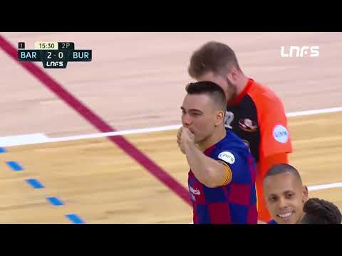 Gol Sergio Lozano (3-0) Barça - Pescados Rubén Burela. J8, 1Div. LNFS