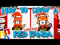 How To Draw A Christmas Red Panda
