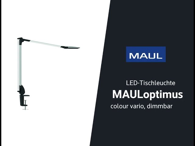 Vidéo teaser pour MAULoptimus Tischleuchte mit Klemmfuß - silber