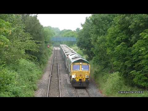 Freightliner Class 66 No. 66613 on 6Z93 Tunstead Sdgs - Northampton Castle Yard on 24.06.21 - HD