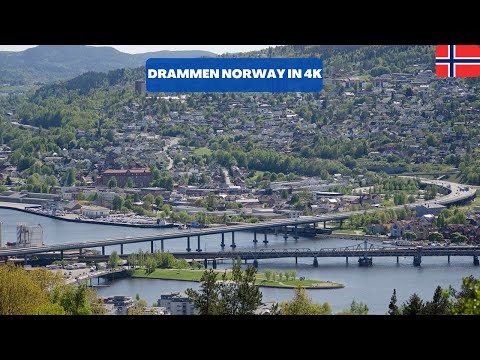 Drammen Norway 🇳🇴- June - 2022 - 4K-HDR Walking Tour