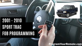 How To Program A Ford Explorer Sport Trac Remote Key Fob 2001 - 2010