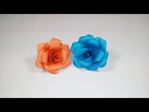 How To Make Paper Rose - Very Easy and Simple to Make Paper Rose - DIY Origami Flower Making Video