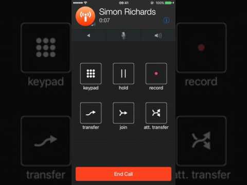 Softphone video thumbnail