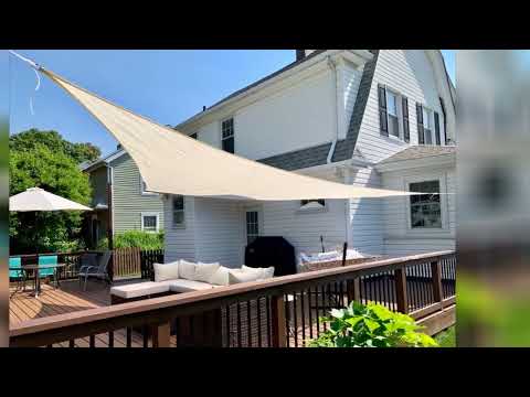 Quictent 185G HDPE Triangle 18X18X18FT Sun Shade Sail Canopy 98% UV Block Top Outdoor Cover Patio Ga