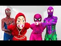 TEAM SPIDER-MAN Nerf War vs BAD GUY TEAM IRL | Rescue PINK HERO From BAD-HERO ( Live Action )