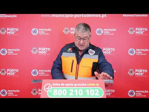 Comunicado Presidente da Câmara Municipal de Porto de Mós - COVID-19 - 10-05-2020