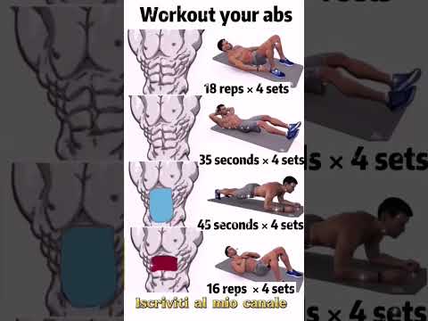 Esercizi per addominali #shorts