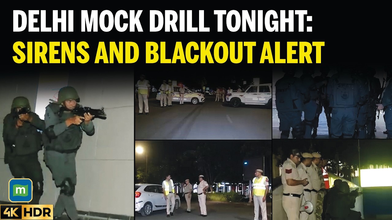 Delhi Mock Drill Tonight at 8 PM: Air Raid Sirens, Blackout Rules, What Residents Must Do