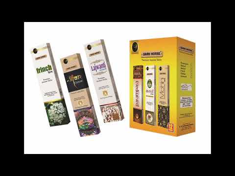 Dark horse box raw agarbattis, for religious