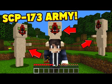 SCP-173 ARMY Found at ABANDONED SCP FACILITY in Minecraft! - Scary Video