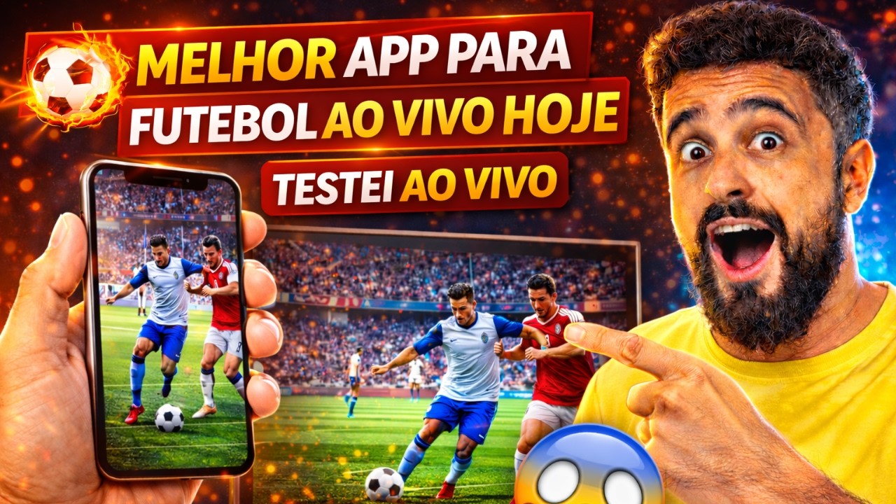 ⚽ MELHOR APP para ASSISTIR FUTEBOL AO VIVO HOJE! 😳