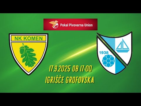 Komen : Jadran Dekani | 3. krog Pokal Pivovarna Union 2025/26 | 17.9.2025