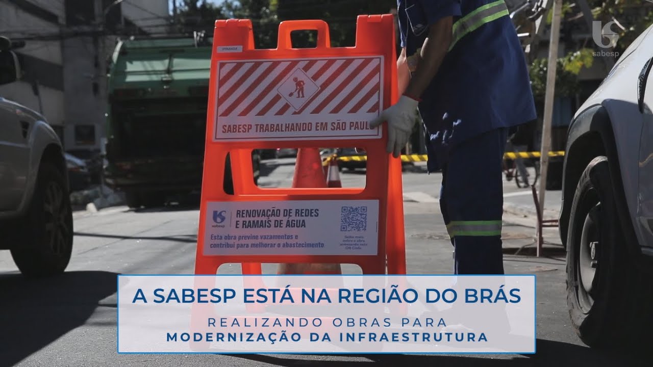 Obras de manutenção Sabesp no Brás