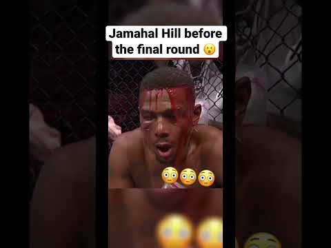 Champ Jamahal Hill before the final round 😳 #kickboxing #mma #boxing #combat #mmafighters