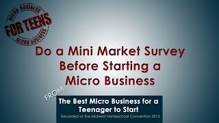 Do a Mini Market Survey Before Starting a Micro Business