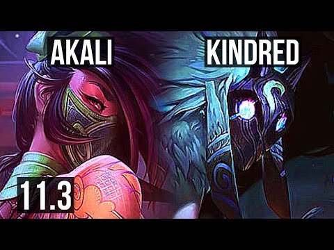 AKALI vs KINDRED (MID) | 6/0/3, 1.3M mastery, Dominating | EUW Diamond | v11.3