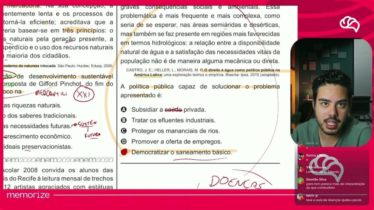 Resolução em Vídeo — Questão 64 ENEM 2020 PPL